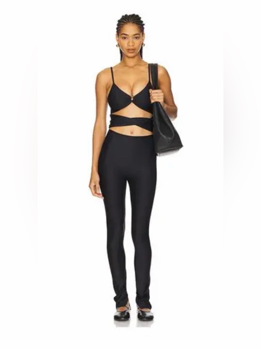 ALO Yoga Airlift A-lift Cutout Strappy Jumpsuit in Black